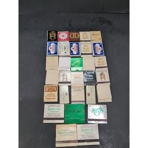 Vintage‎ Match Boxes, Lot of 30, Hotels, Inns, Blanks, Three Torches, Matchbooks